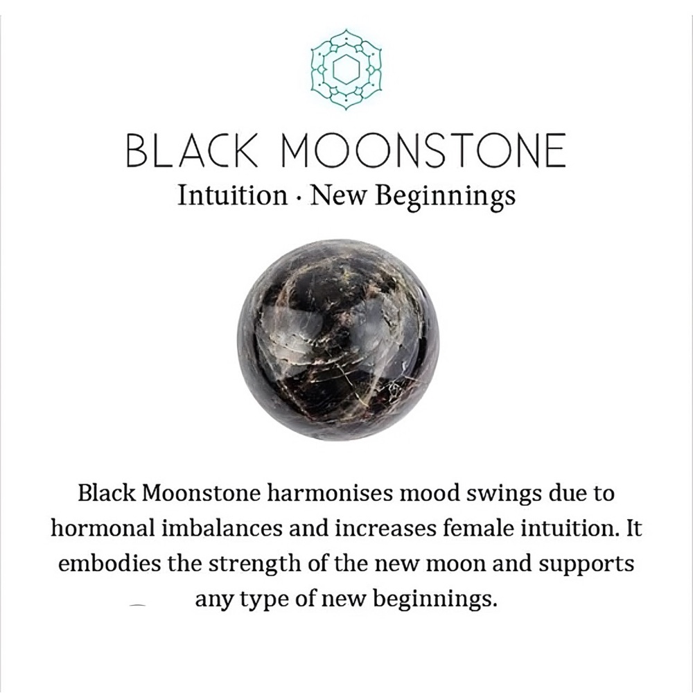 Black Moonstone Heart-Shaped Stone Decor Gift Large - Picture 8 of 9